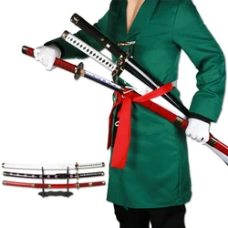 Épées de cosplay d'anime japonais avec porte-épée et ceinture, Katana, Samurai, Shusui, Enma Kitetsu, Roronoa Zoro, 41 po