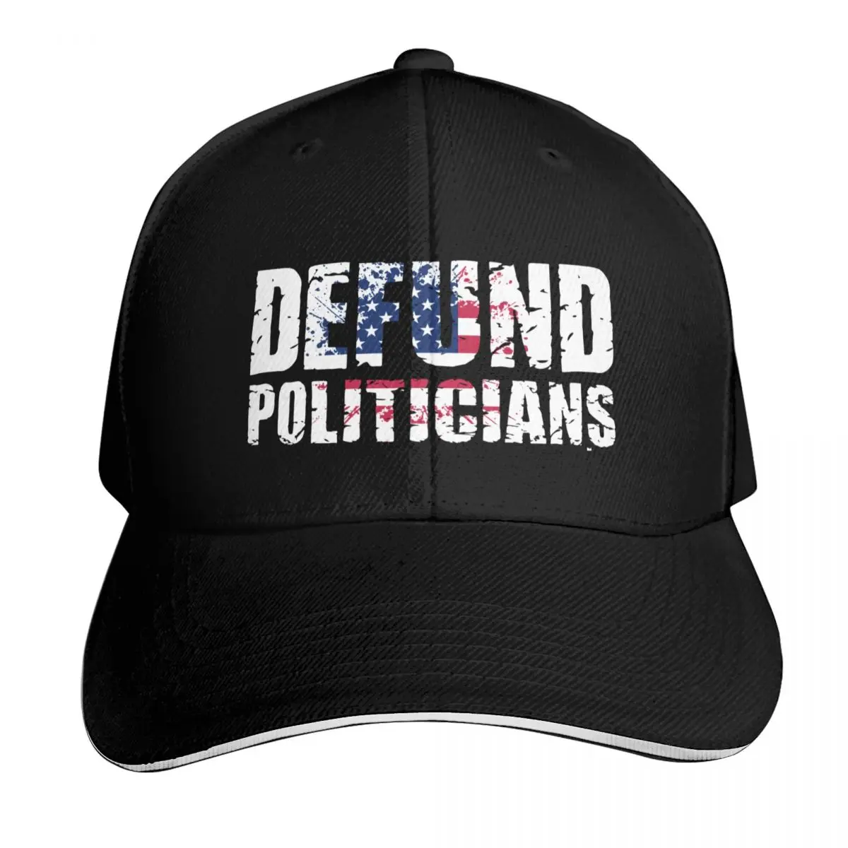 Defund Corrupt Politicians T-Shirt Baseball Cap Unisex for Men Women Outdoor Golf Running Hiking Summer Beach Travel