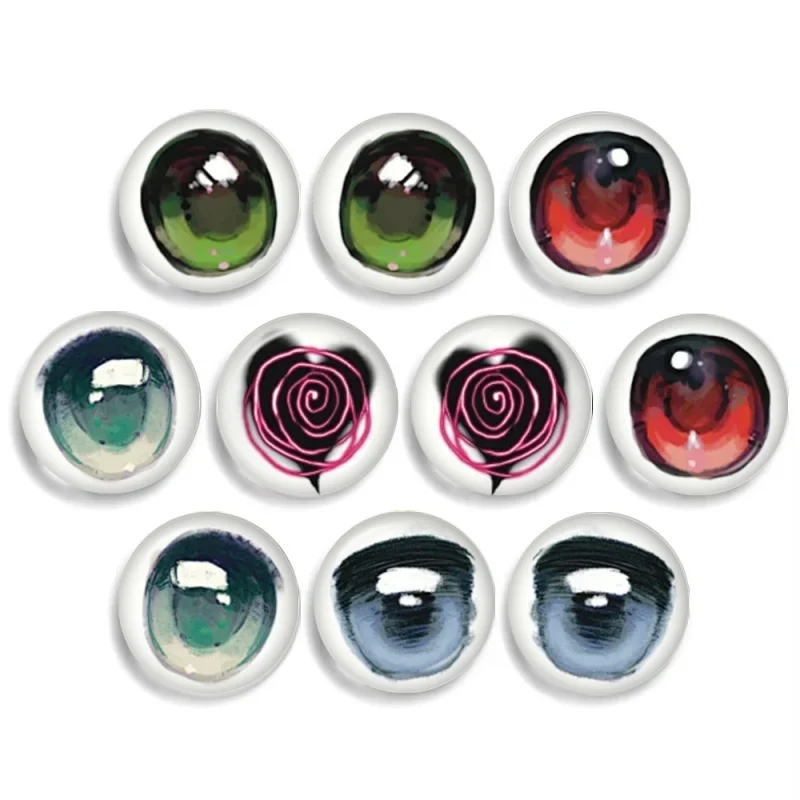 12pcs/bag Gothic Blyth Doll BJD DOLL 12MM-30MM Glass Cabochon Eyes Chips DIY Accessory Suitable For MIX Pupil Eye Chips 01