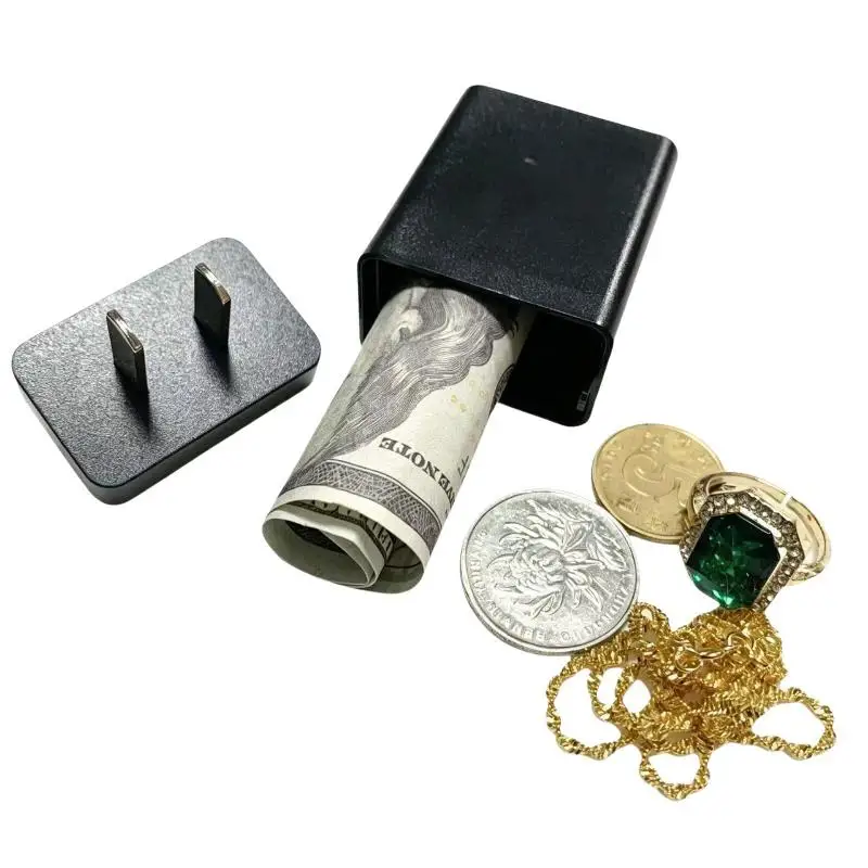 [Hot] Disguise Phone Charger Hidden Safes Adapter Anti-theft Private Money Jewelry Key Secret Storage Box Hidden Storage