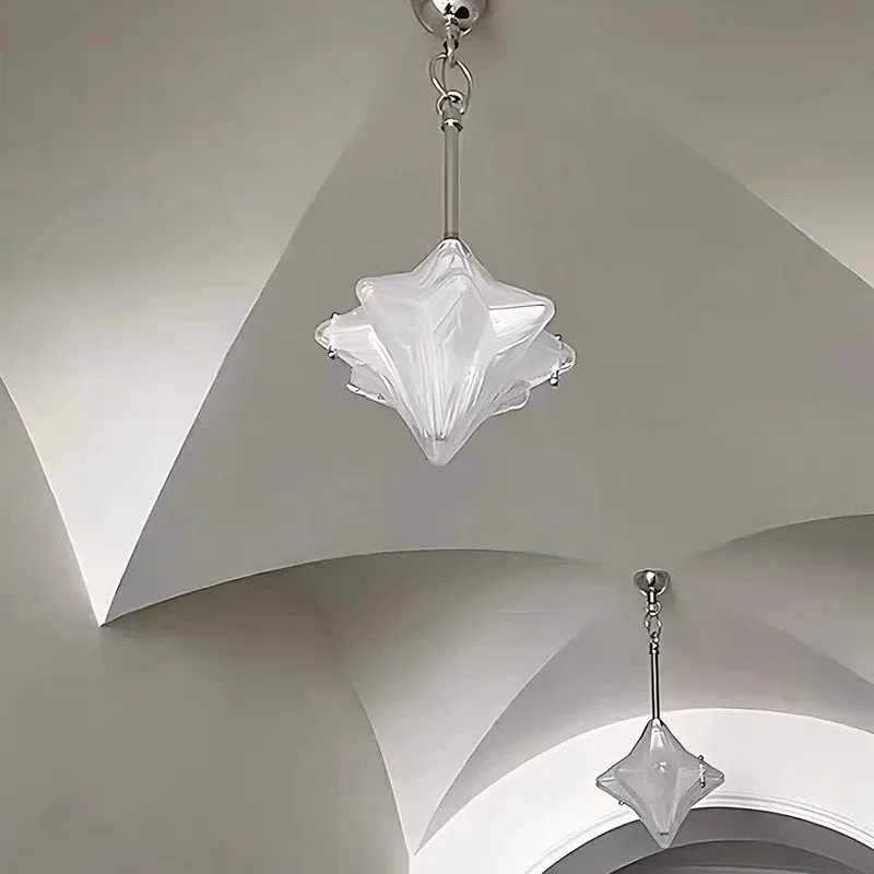 ثريا غرفة المعيشة الزجاجية على الطراز الفرنسي، مدخل المدخل القديم، المدخل، غرفة النوم، الدرج، تركيبات الإضاءة المزدوجة