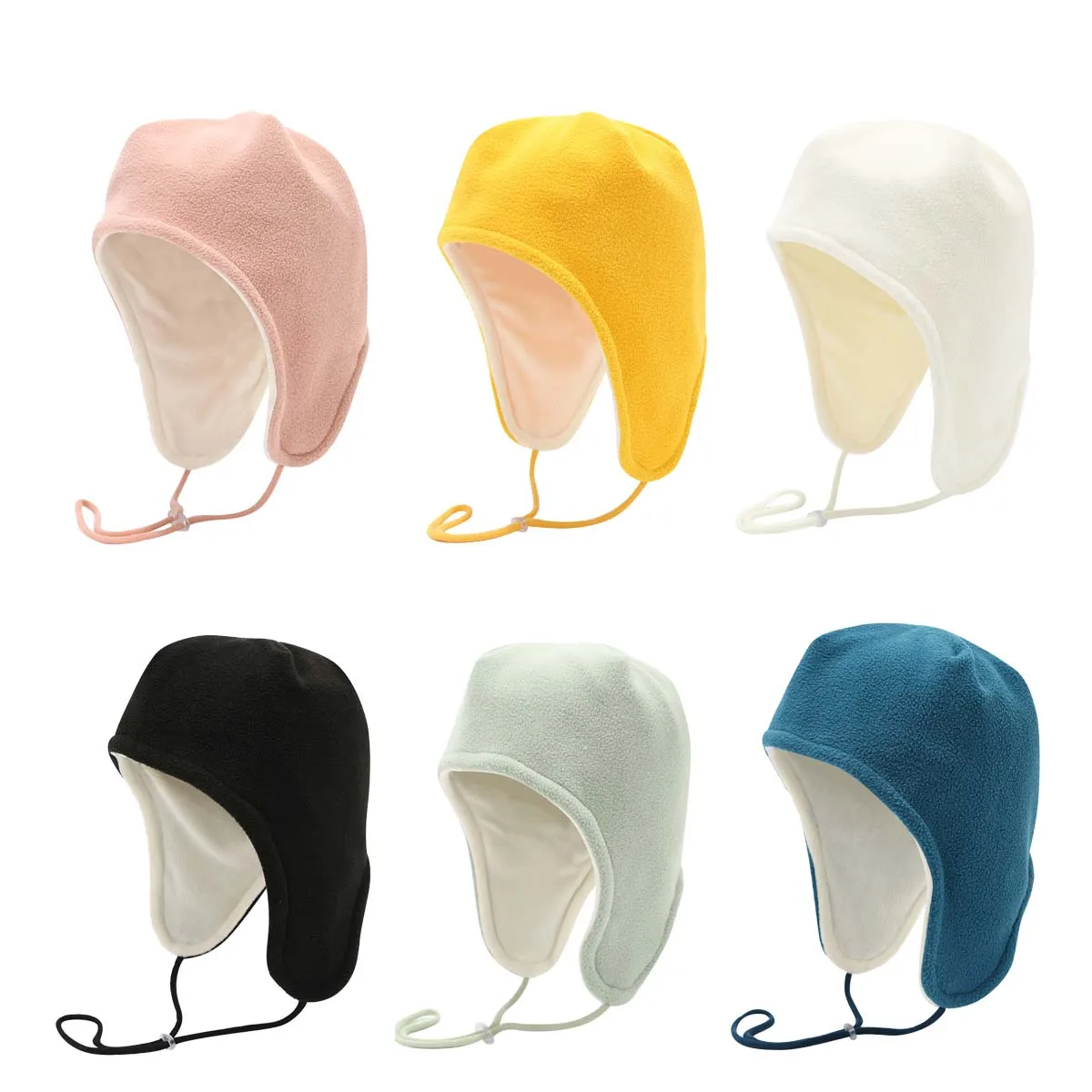 

Winter Windproof Fleece Skiing Snow Warm Beanie Cycling Hat with Ear Flaps Adjustable Drawstring Warm Thick HatCap for Men Women