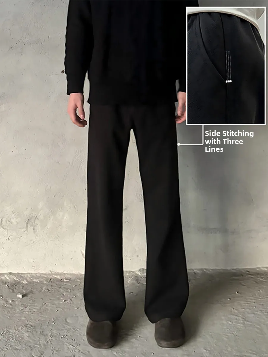 

Мужские брюки Bla Slim Fit с плиссировкой, эластичным поясом, прямым кроем, длинные, для молодежи, модные, рабочая одежда, из полиэфирного волокна