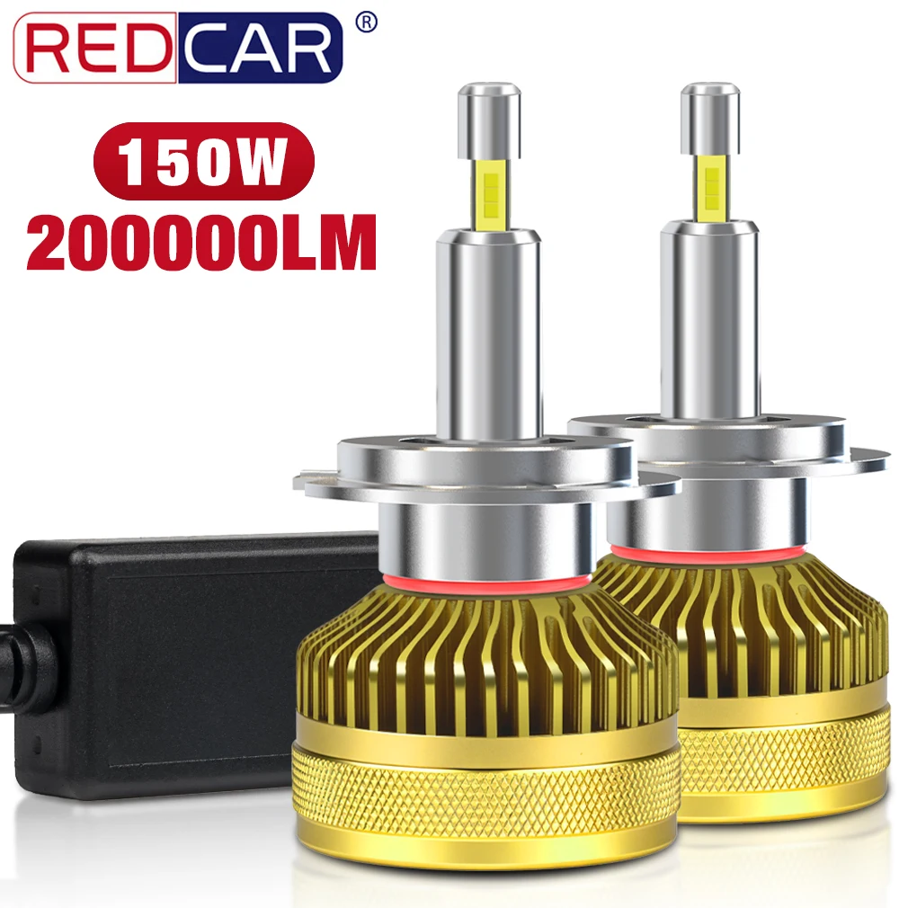2PCS H11LED Headlight Bulbs H7 9005 HB3 9006 HB4 LED Lights 150W 4 Side CSP Chip LED Canbus NO Error Hig/Low Beam Auto Lamp