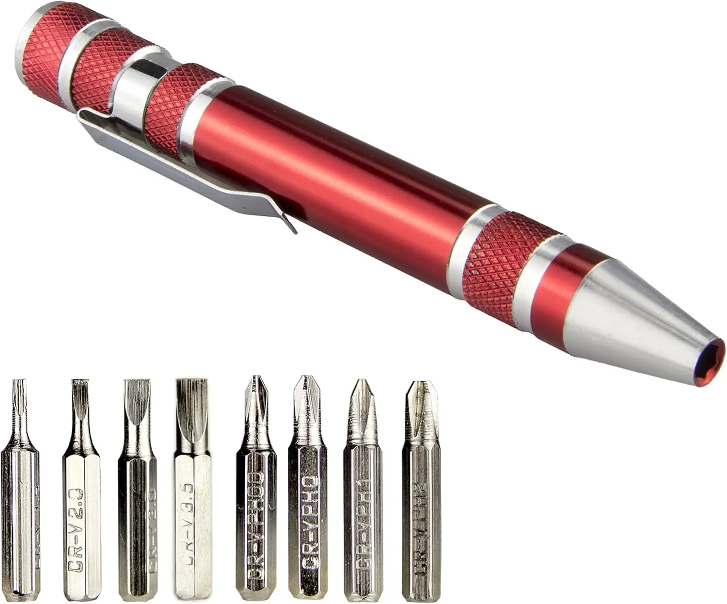 8-in-1 Multifunktions-Stift-Schraubendreher-Set, Handliches Werkzeug, Magnetischer Tragbarer Schraubendreher für Reparaturen und Installationen – Detail 8