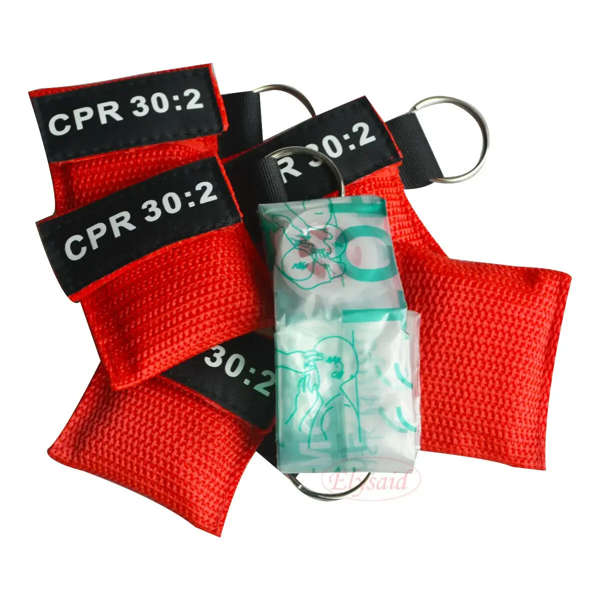 100 pcs CPR Masks Keychain Face Shield CPR/AED First Aid Training 30:2 New