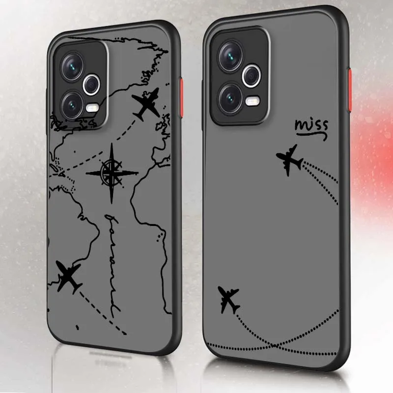 

Aircraft Art Line Cool Popular For Xiaomi Redmi 114C 13C 13 12C 11A 10A K70 K60 K50 K40 K30 K20 Frosted Translucent Phone Case