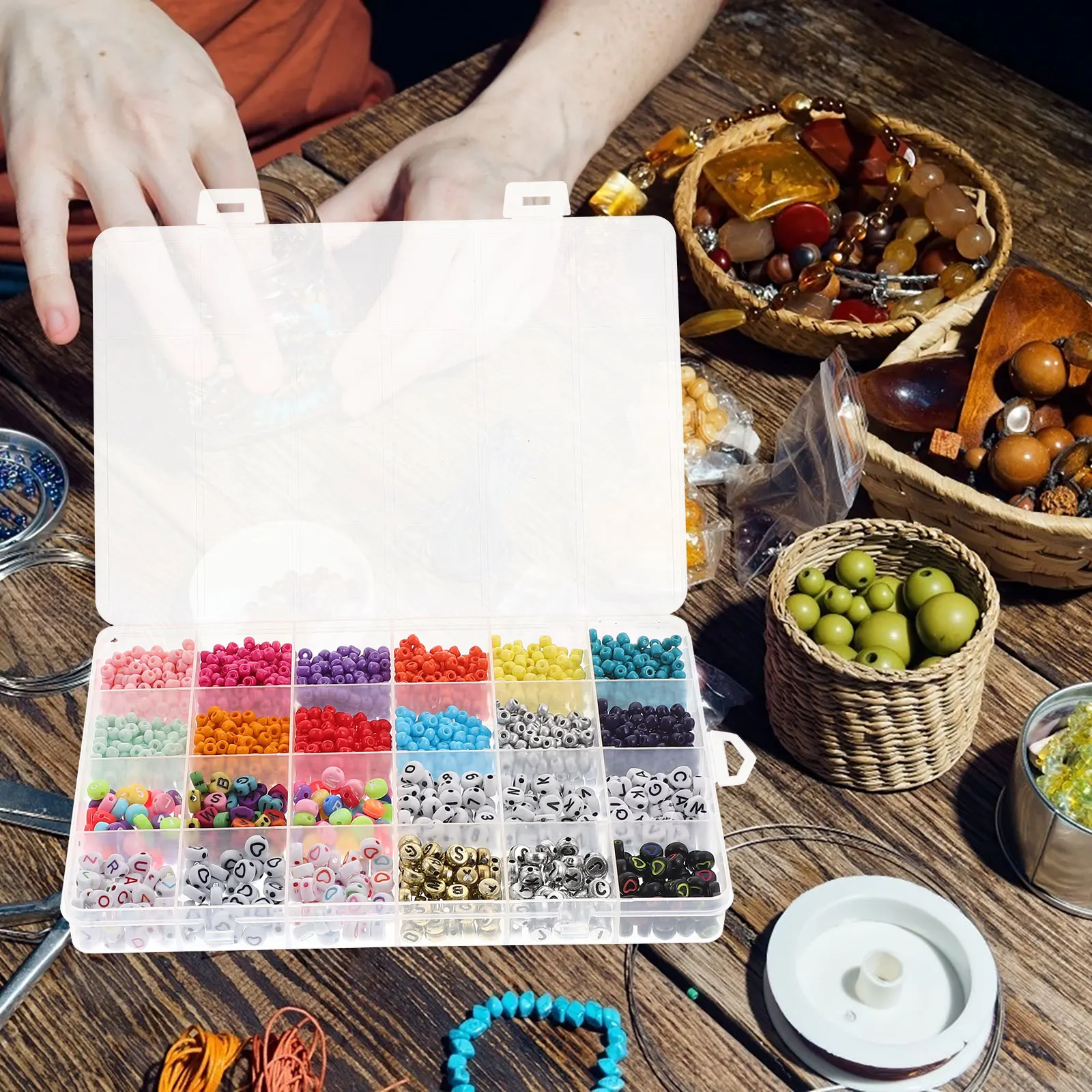 

1 Box Real Color Enamel Letter Beads DIY Jewelry Supplies Wear-Resistant Delicate Craft Beads for Bracelets Necklaces Making