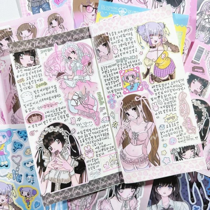 Korean New Domi Stickers Cute Girl Sexy Character Sticker Hand Account Phone Case Diary Planner Scrapbook DIY Decorative Sticker