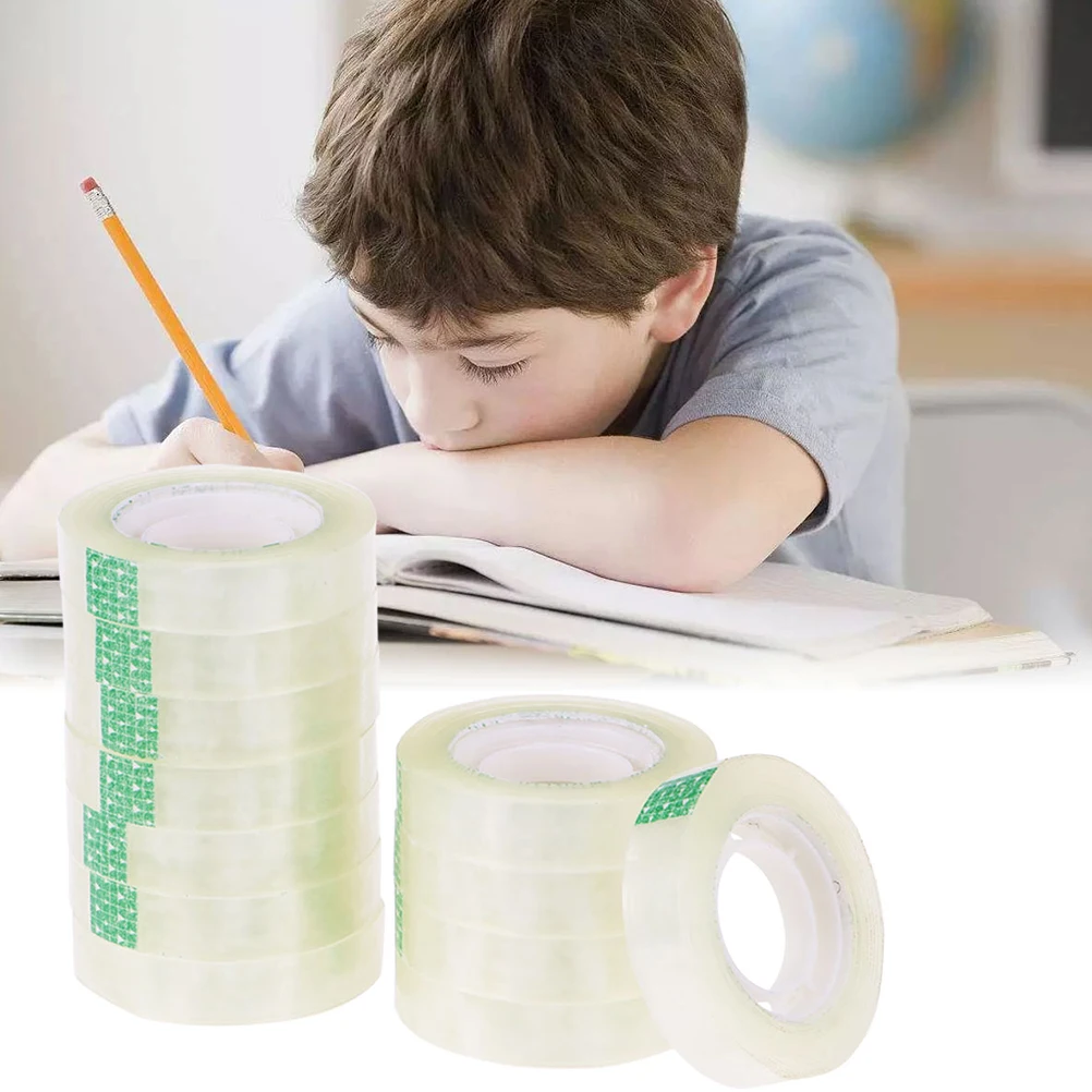 24 قطعة شريط شفاف لاصق قوي لوازم القرطاسية لمكتب المدرسة هدية التفاف الحرفية ملزمة شريط بلاستيكي