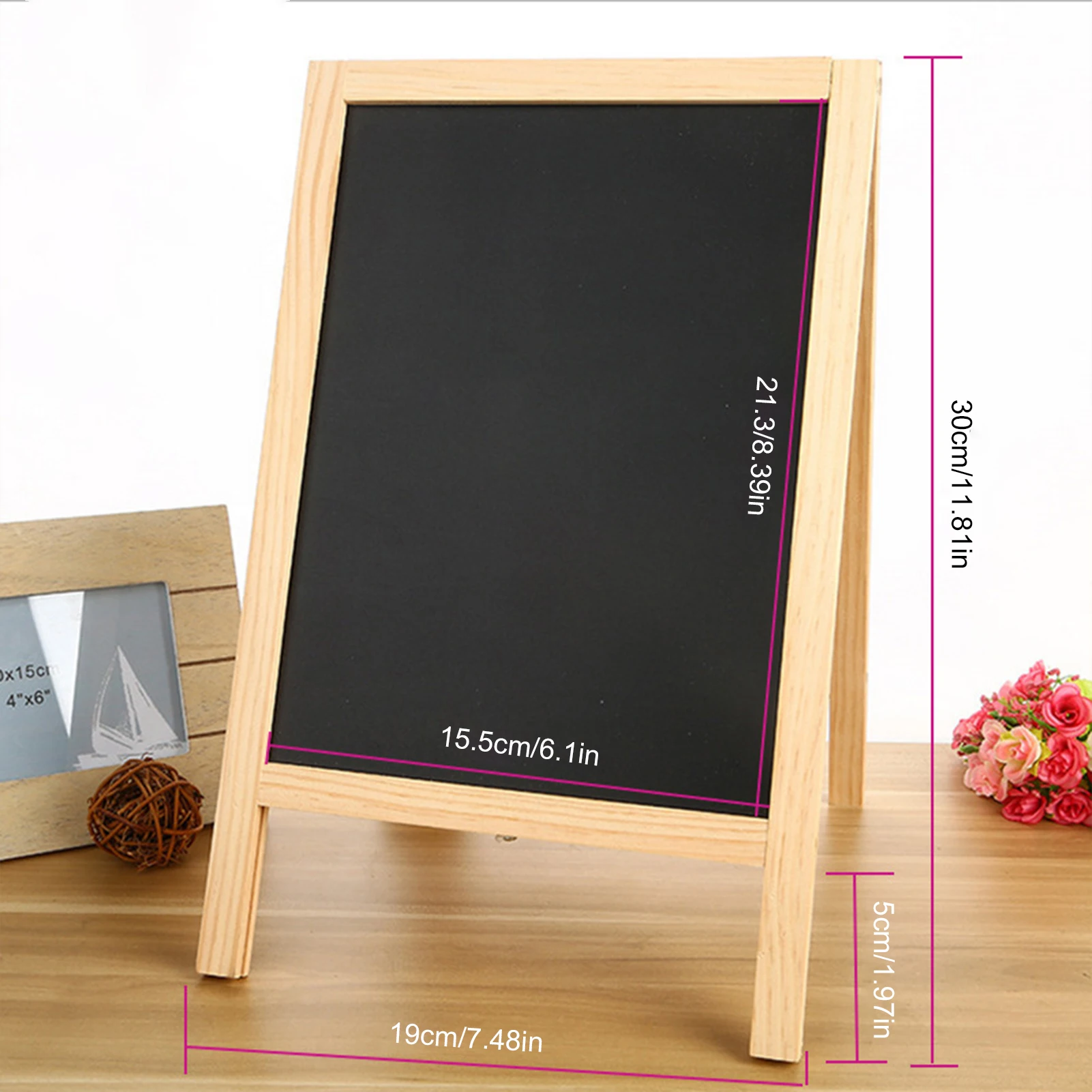 Creative Chalkboard Signs Reusable Freestanding A Frame Chalkboard Sign for Tabletop Menu Board Wedding Message Sign