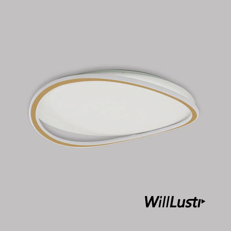 Creative Silica Gel Ceiling Lamp LED Curved Metal Platfond Light Luxury Hotel Cafe Living Dining Bedroom Round Lighting