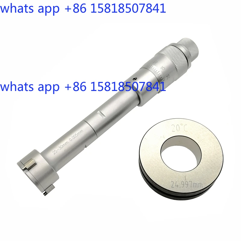 Green quantity three-point inner diameter micrometer, with ring gauge, three-claw inner diameter micrometer 6-100mm