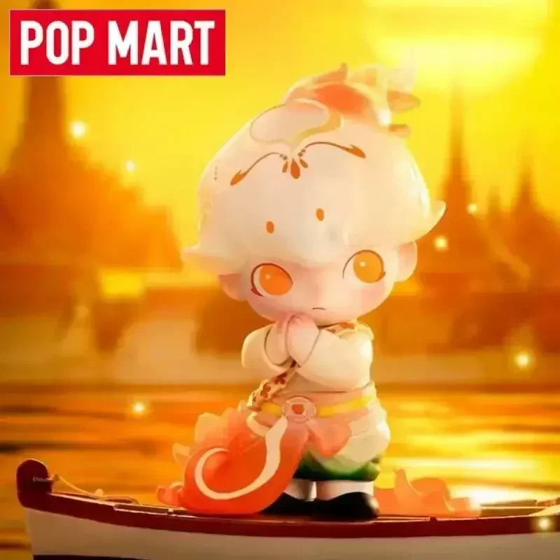 

POP MART Dimoo Flaming Lotus Kawaii Anime Action Figure Blind Box - Surprise Mystery Doll Collectible Caixa Caja