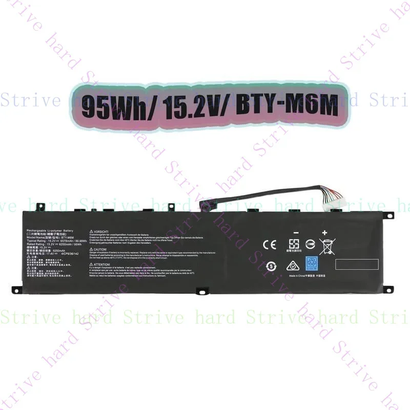 

BTY-M6M BATTERY FOR MSI GS66 Stealth 10SF 10SFS 10SGS GE66 Raider 10SD 6250mAh