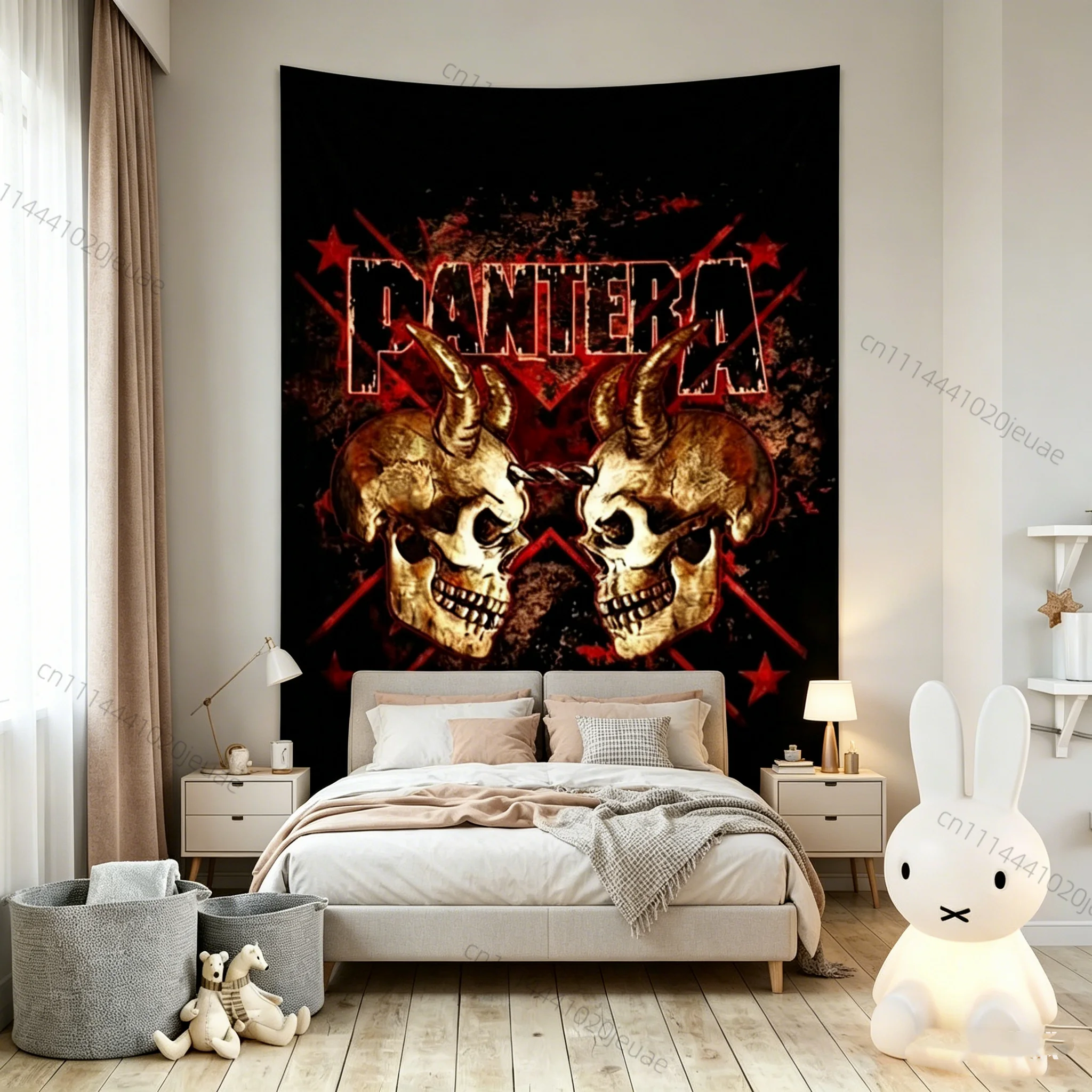 1PC Poster Idea Tapestry Rock Band Panteras Wall Tapestries Aesthetic Room Decor Backdrop Cloth Bedroom Backdrop Cloth Fans Gift