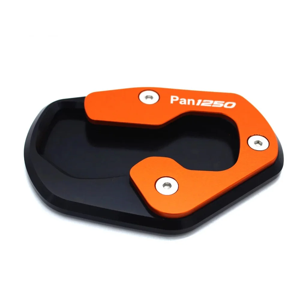 Motorcycle Kickstand Extension Plate Foot Side Stand Enlarge Pad for Pan America 1250 1250S 2021 2022(Orange)