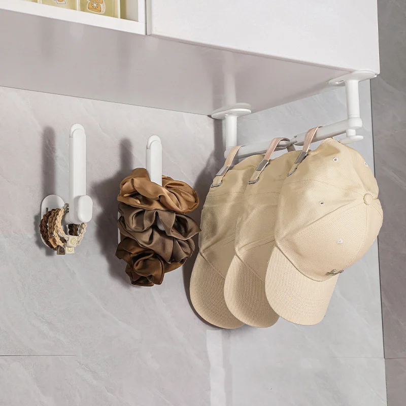 L-Shape Scalable Punch-Free Hook for Coats Hats Towels Clothes Kitchen Rack Roll Bathroom Hook