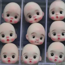 OB11 Baby Head BJD Doll OJ11 Whole Doll Handmade Soft Pottery Head Original Doll DIY