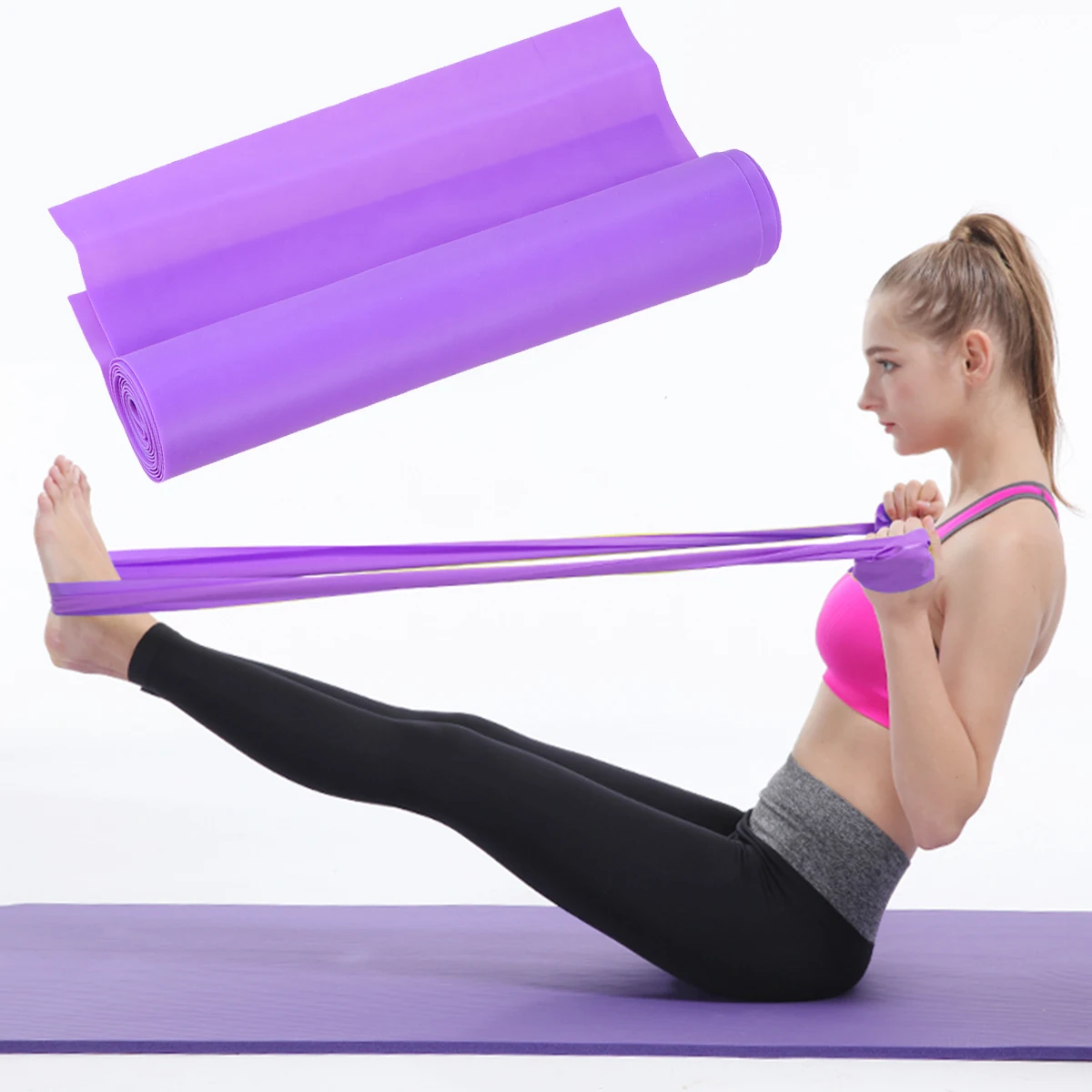 

3 Pcs Yoga Straps Elastic Stretch Belt Loop Bands for Fitness Exercise Home Use Strong Non Slip Perfect Flexibility