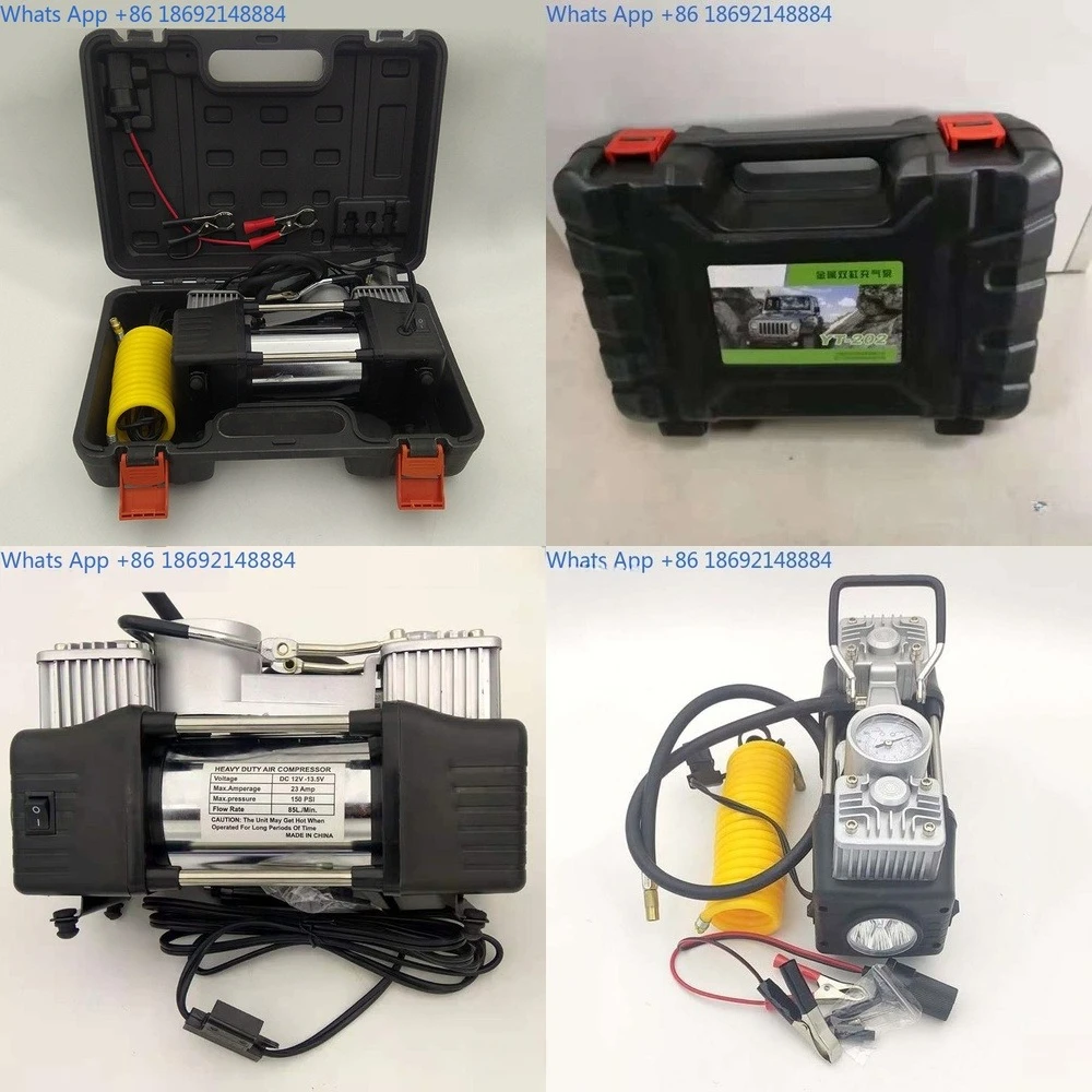 

Car mounted double bar inflation pump, inflation pump, portable tire pump, off-road vehicle, self driving tour