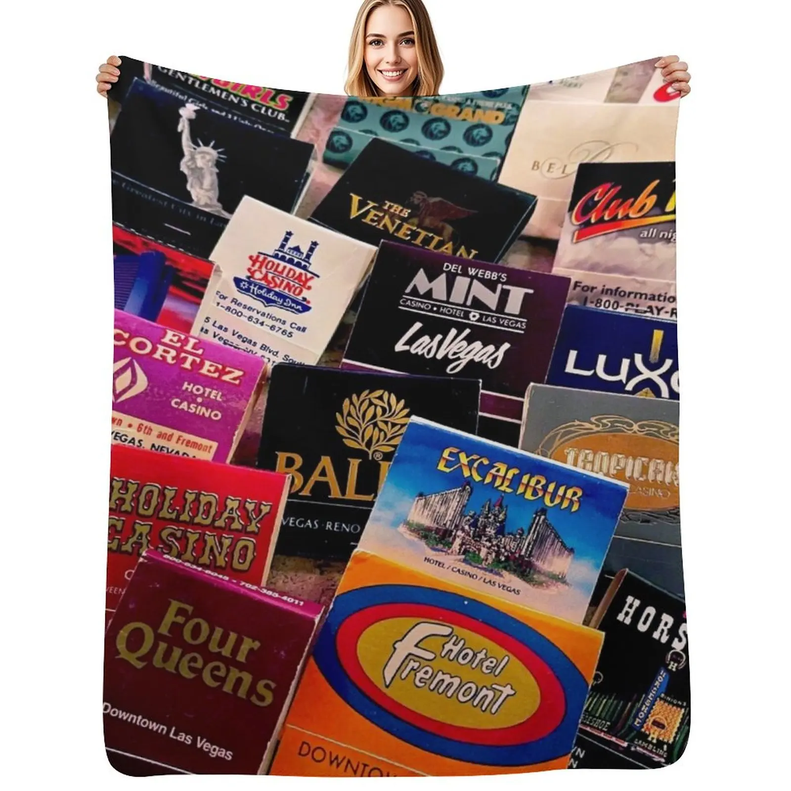 Las Vegas Lights Throw Blanket Decorative Sofas sofa bed for sofa Softest Custom Sofa Blankets