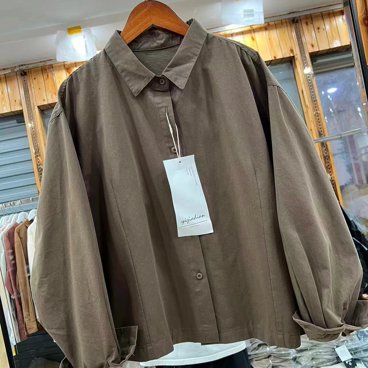 Reine Baumwolle Lange Sve irt Kragen frauen Farbe Top Atmungsaktive Casual Sle Lose Fit Herbst Neue Ankunft