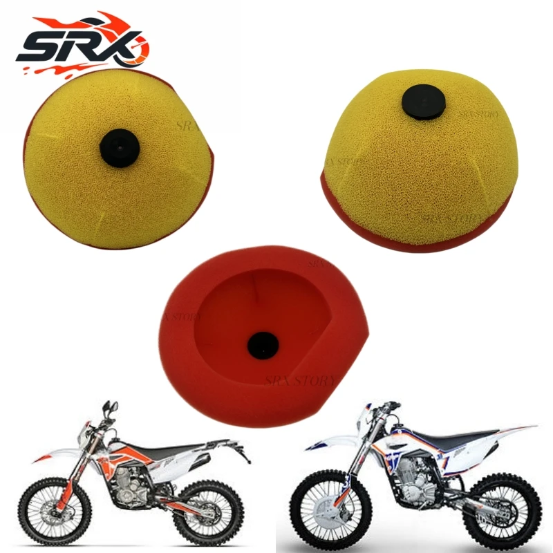 JSBM Motocross Engine Intake Cleaner For XMOTOS XZ250R NC250 KAYO T4 T6 SHINERA X2 X2X XY250GY Washable Dual Foam Air Filter