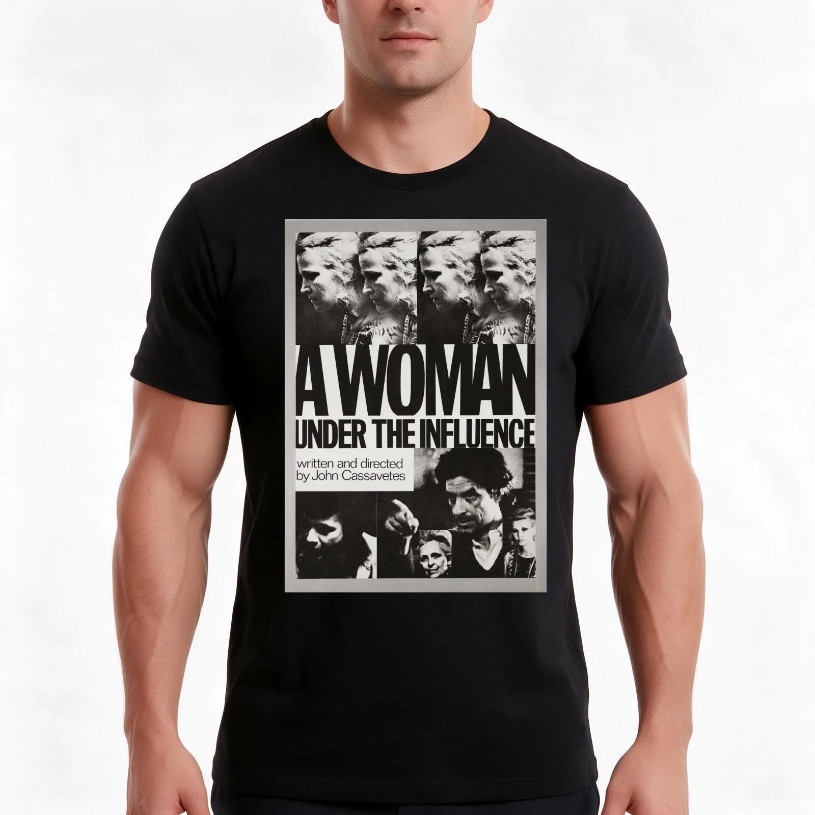 A Woman Under the Influence John Cassavetes T-Shirt Summer Casual Cotton Tee Oversized Streetwear Tops Vintage Graphic Print