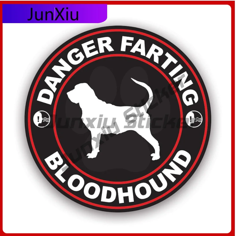 

Danger Farting Bloodhound Stickerwaterproof Outdoor Decalsdog Funny Bumper Waterproof Vinyl Decal For Car Bumpers Decor