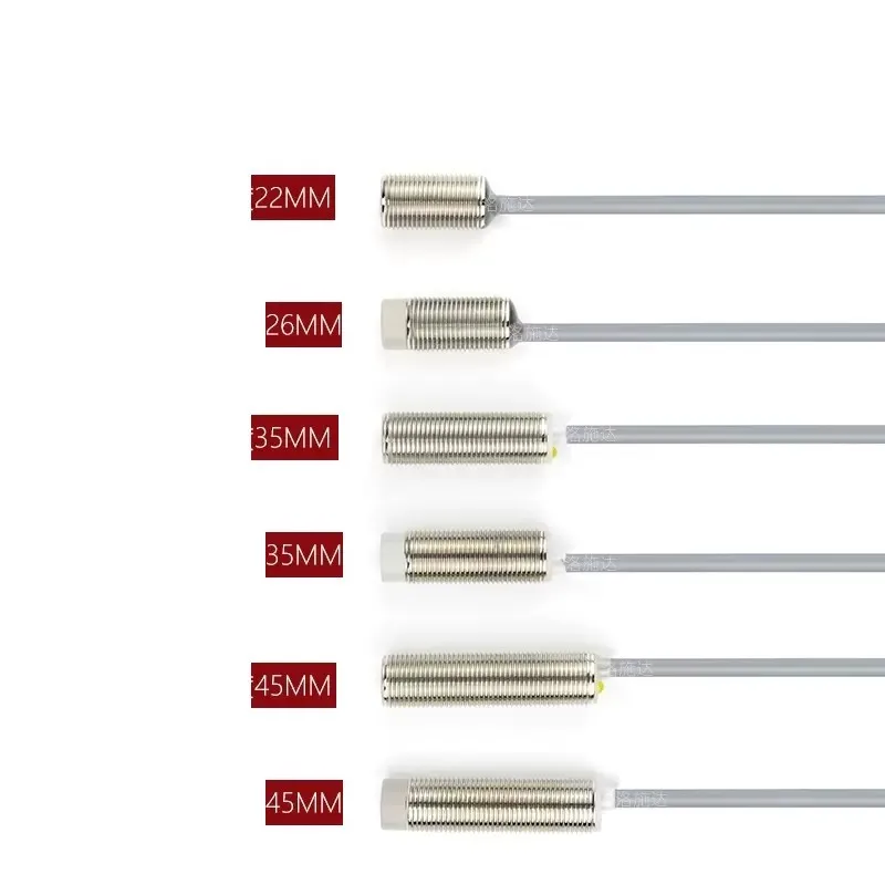 Different Length Size M12 Inductive Sensor Switches NPN PNP 3Wires Metal Inspect Proximity Switches NO NC 1mm 2mm 3mm 4mm 6mm