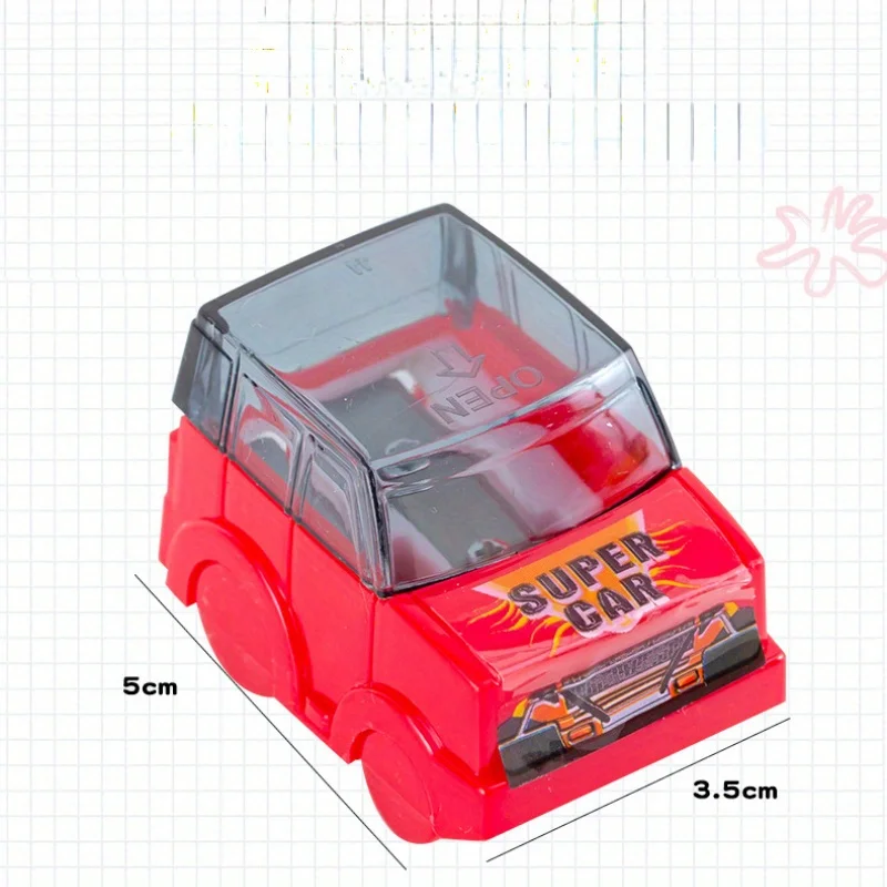 5pcs Cute Car Model Double Hole Pencil Sharpener Pencil Sharpener Student School Stationery Supplies image 5