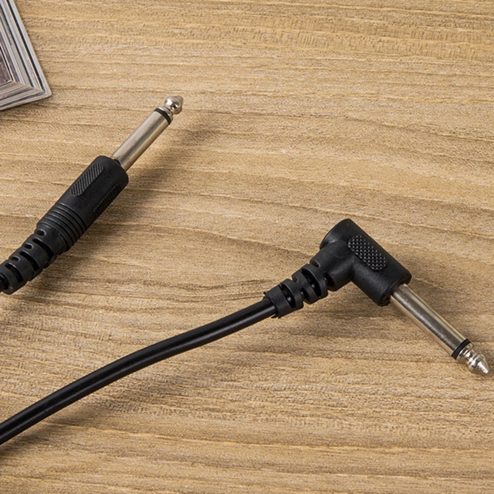 

10PCS 6 Guitar Extension Cable Right Angle Patch Effect Pedal Elbow Durable 6.35Mm Guitar Patch Audio Video