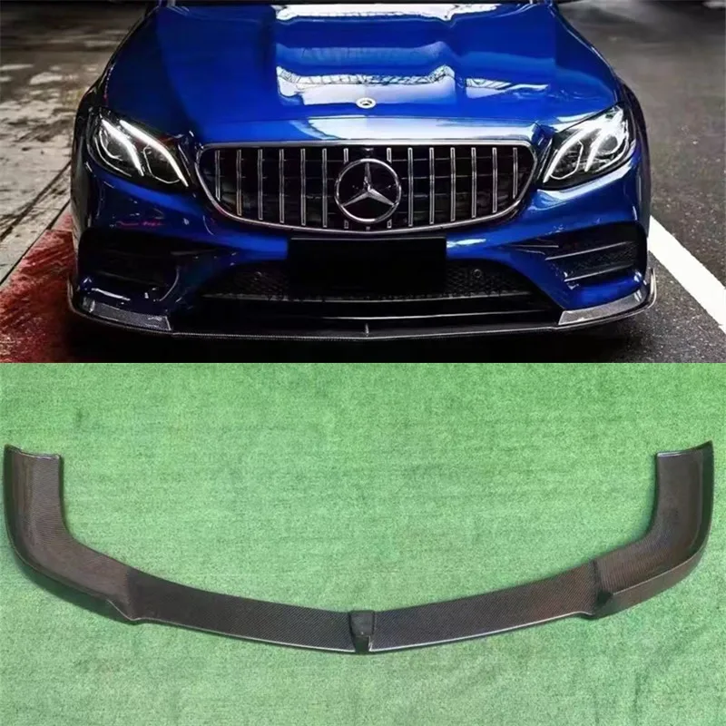 

For Mercedes-Benz E-Class W213 2016-2020 Real Carbon Fiber Front Lip Front Bumper Lower Lip Under Spoiler Splitter Body Kit