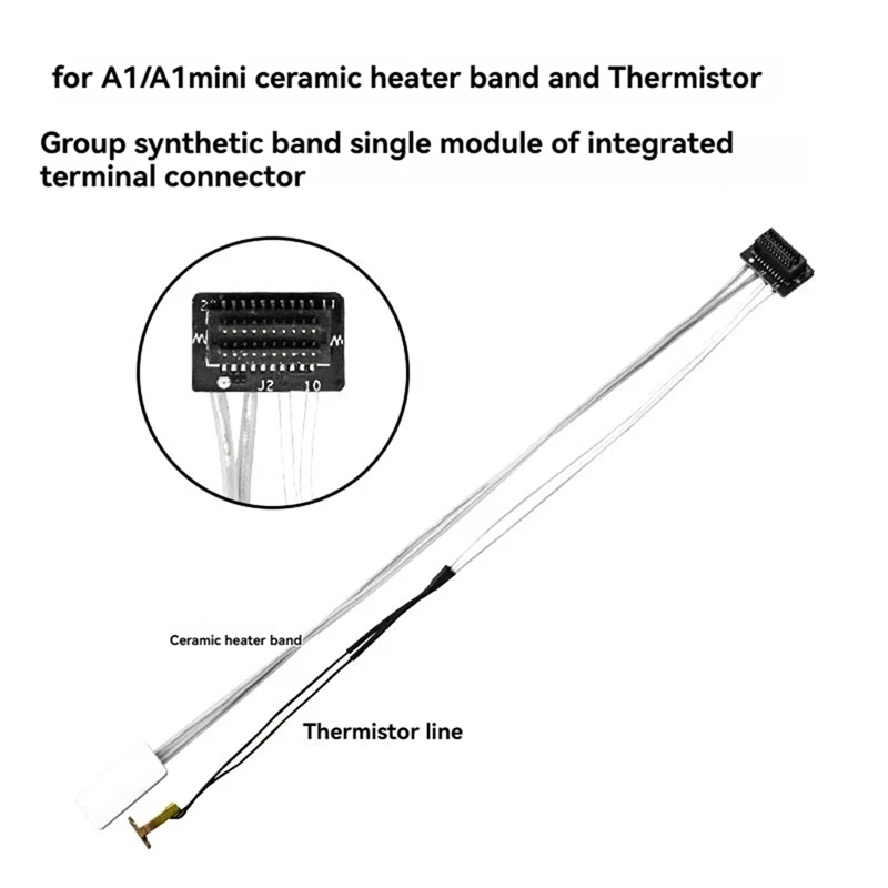 For Bambu Lab A1/A1mini Hotend Upgrade Kit 24V 80W Ceramic Heater Plate, And Thermistor For 3D Printer