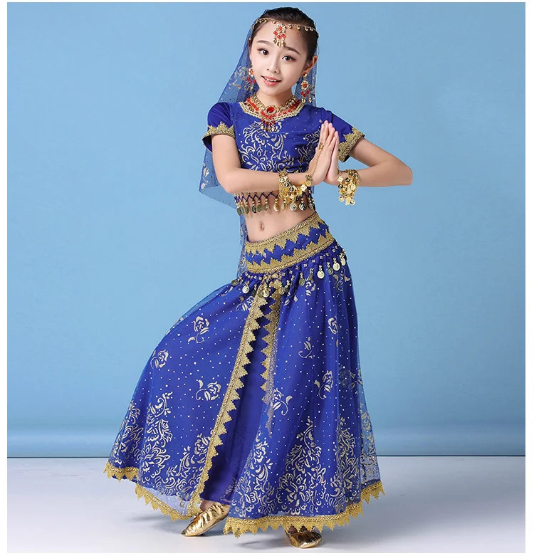 Belly Dance Costumes Set For Children Belly Dance Skirt Girls Dancing Dress Stage Competition Indian Dancing Clothes BellyDance