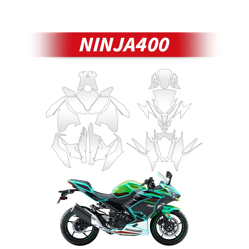 

Используется для KAWASAKI NINJA400 защита краски мотоцикла прозрачная пленка для велосипеда аксессуары устойчивые к царапинам защитные наклейки