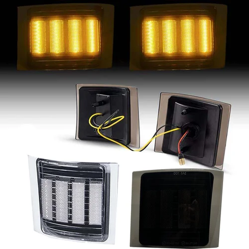 Imagen 2 del producto [No dinámico] o indicador lateral dinámico del coche luz de señal de giro luz de esquina LED para Chevrolet C/K C10 1500 2500 3500 1994-1998 Tahoe