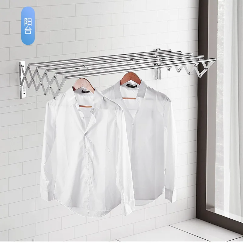 Exterior telescopic drying rack Outdoor push-pull drying rack Folding quilt Outdoor Balcony Clothes