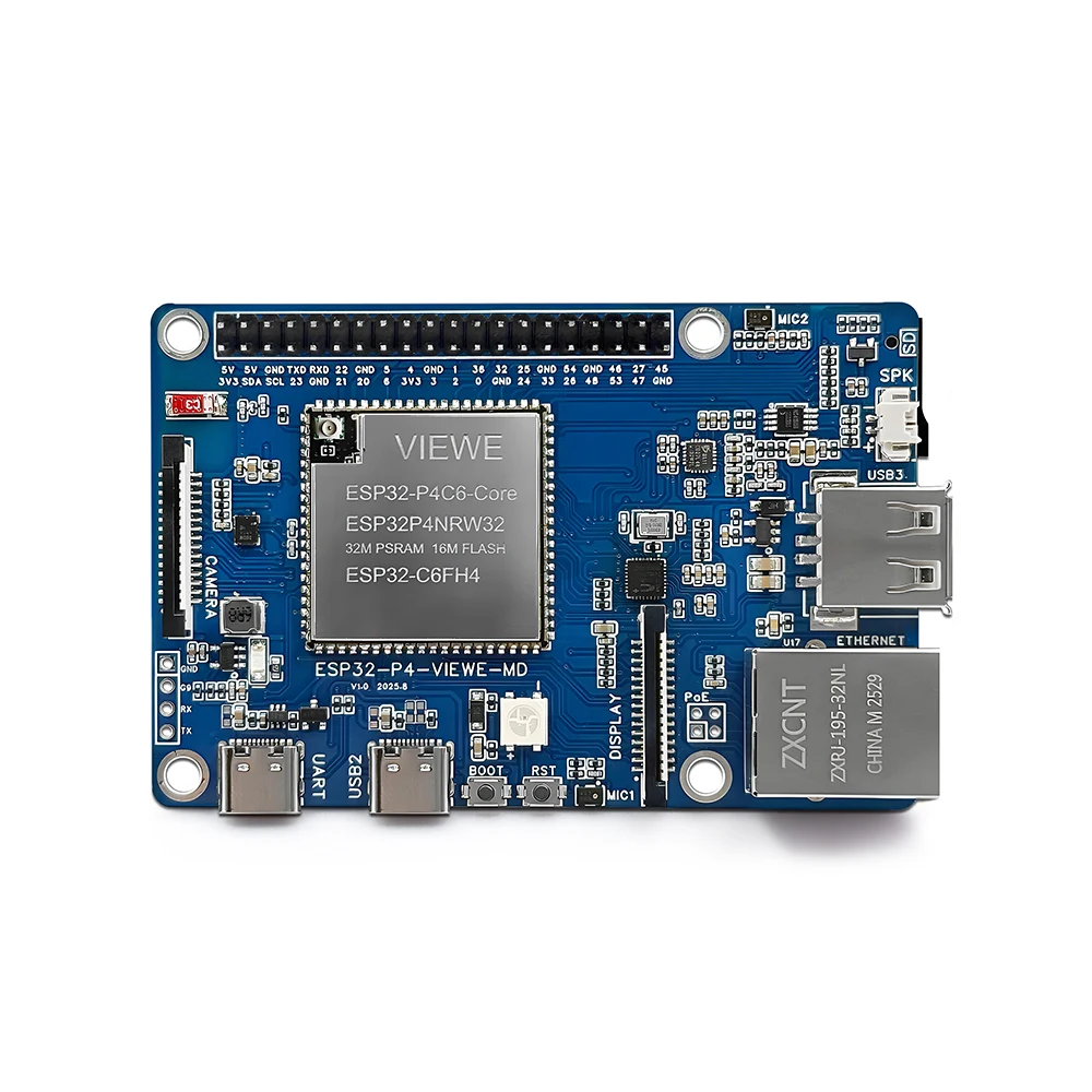 

Плата разработки ESP32-P4-Pi | Двухчиповый процессор RISC-V (P4+C6) | Wi-Fi 6 и Ethernet | Совместимо с Pi