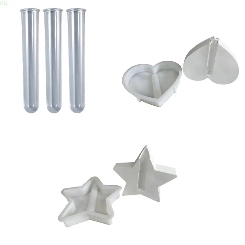 Planter Flowerpot Molds Silicone Concrete Mould Star/Heart for Hand-Making NM