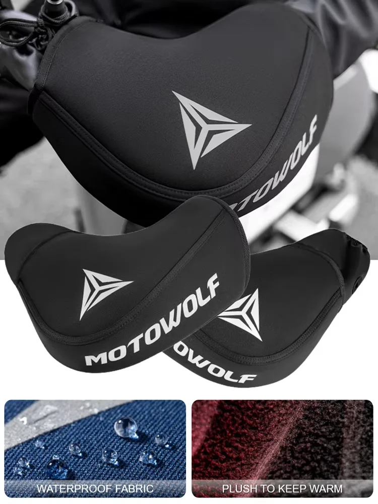 AliExpress DVLTS 1 Pair Motorcycle Handlebar Muffs Winter cycling gloves Waterproof Handle bar Mitts Snowmobile E-Bike Motorbike Thermal Gloves