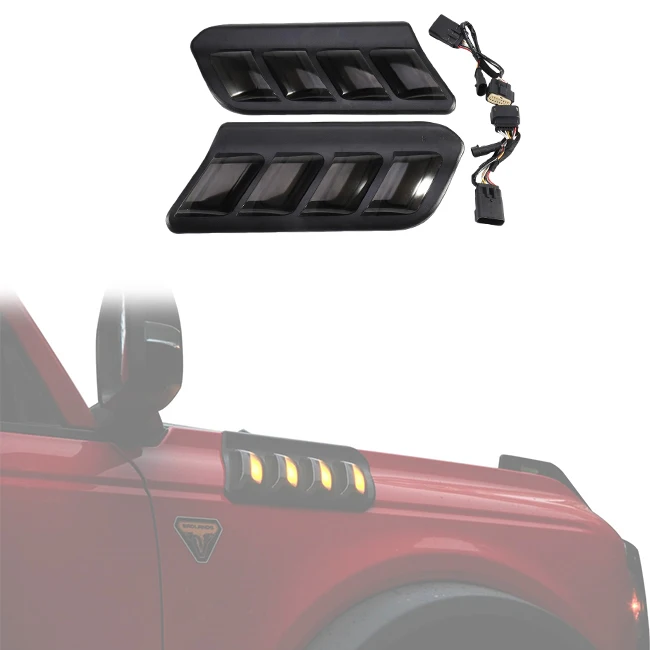 LED Side Marker And Turn Signal Lights 2/4 Door Accessories For Ford Bronco 2021-2024 Auto Exterior Lighting