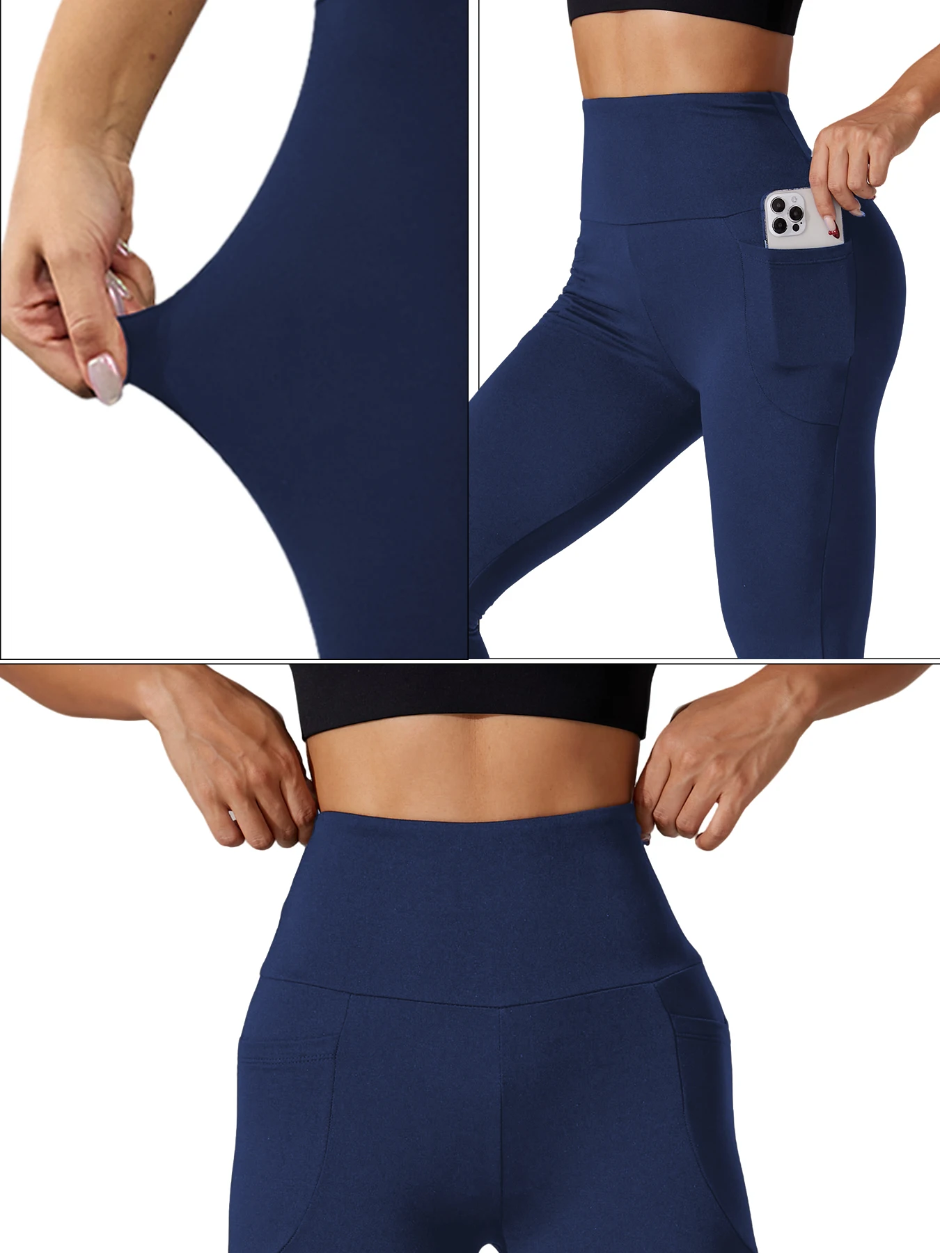 Women's Super Soft Leggings with Pockets, High Waisted Tummy Control for Yoga Workout and Casual Lounge Wear Comfort view 4