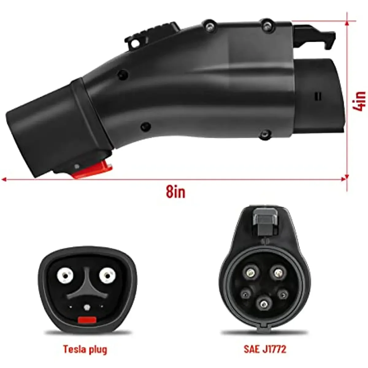 Nur für Tesla zu J1772 Lade Adapter, J1772 EVs Ladegerät Adapter Max 60 Amp & 250V