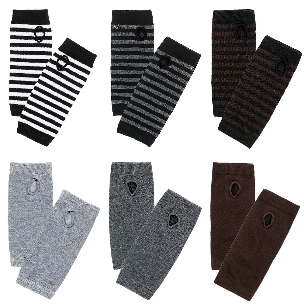 니트 핑거리스 장갑 코스프레 팔토시 줄무늬 손목 워머 어린이용 애니메이션 스포츠 통기성 얇고 신축성 있음