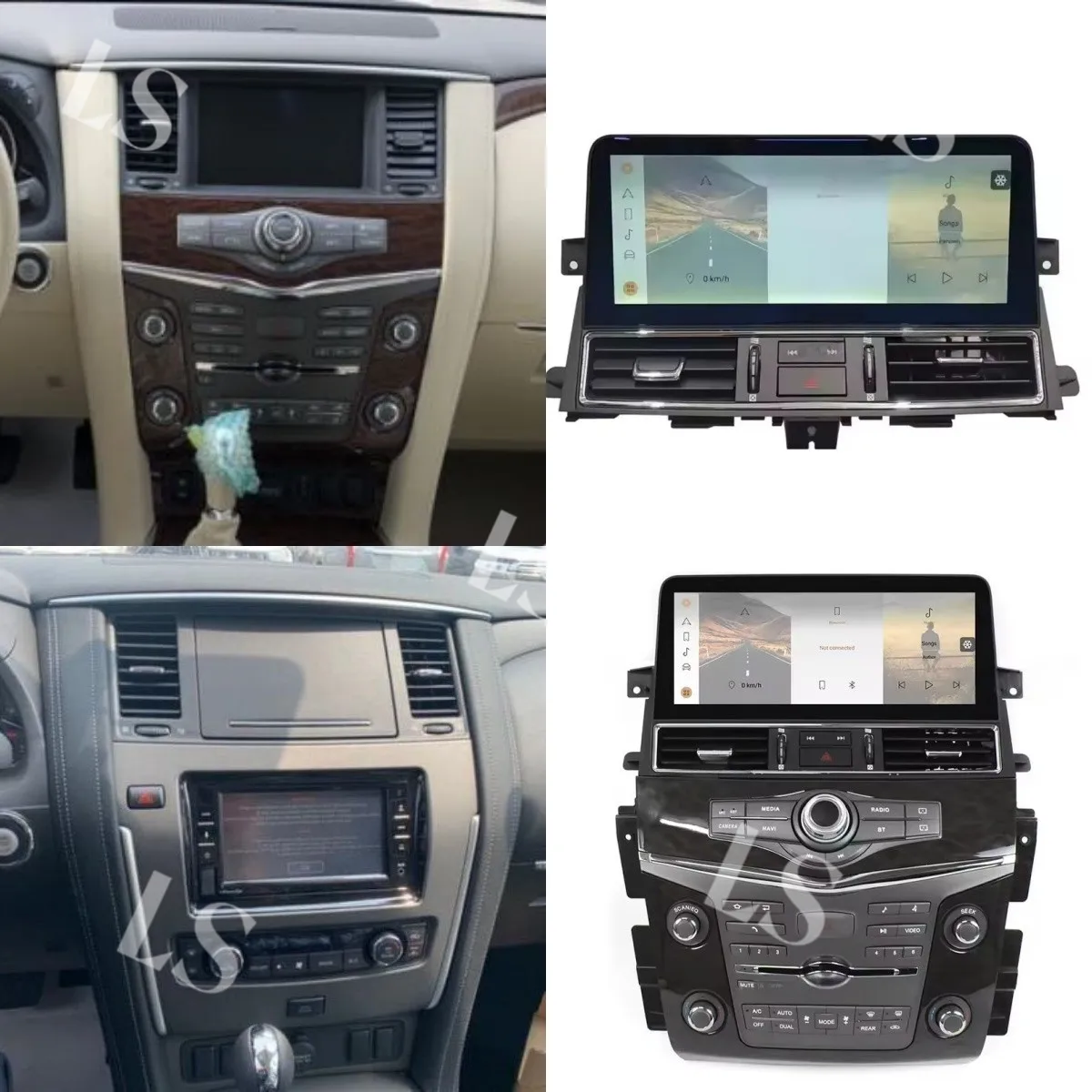 12.3″ Android  For Nissan Armada Patrol Y62 Infiniti QX56 QX80 2010-2020 Car Radio Touch Stereo Screen GPS Navigation Carplay