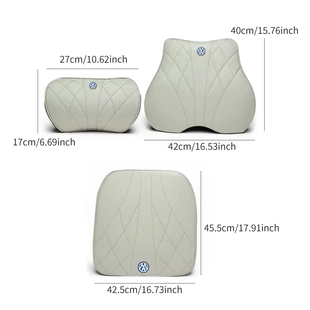 Car Memory Cotton Seat Neck Pillow Headrest Backrest Lumbar Cushion For Volkswagen VW Tiguan Jetta Scirocco Polo Rline Golf MK6