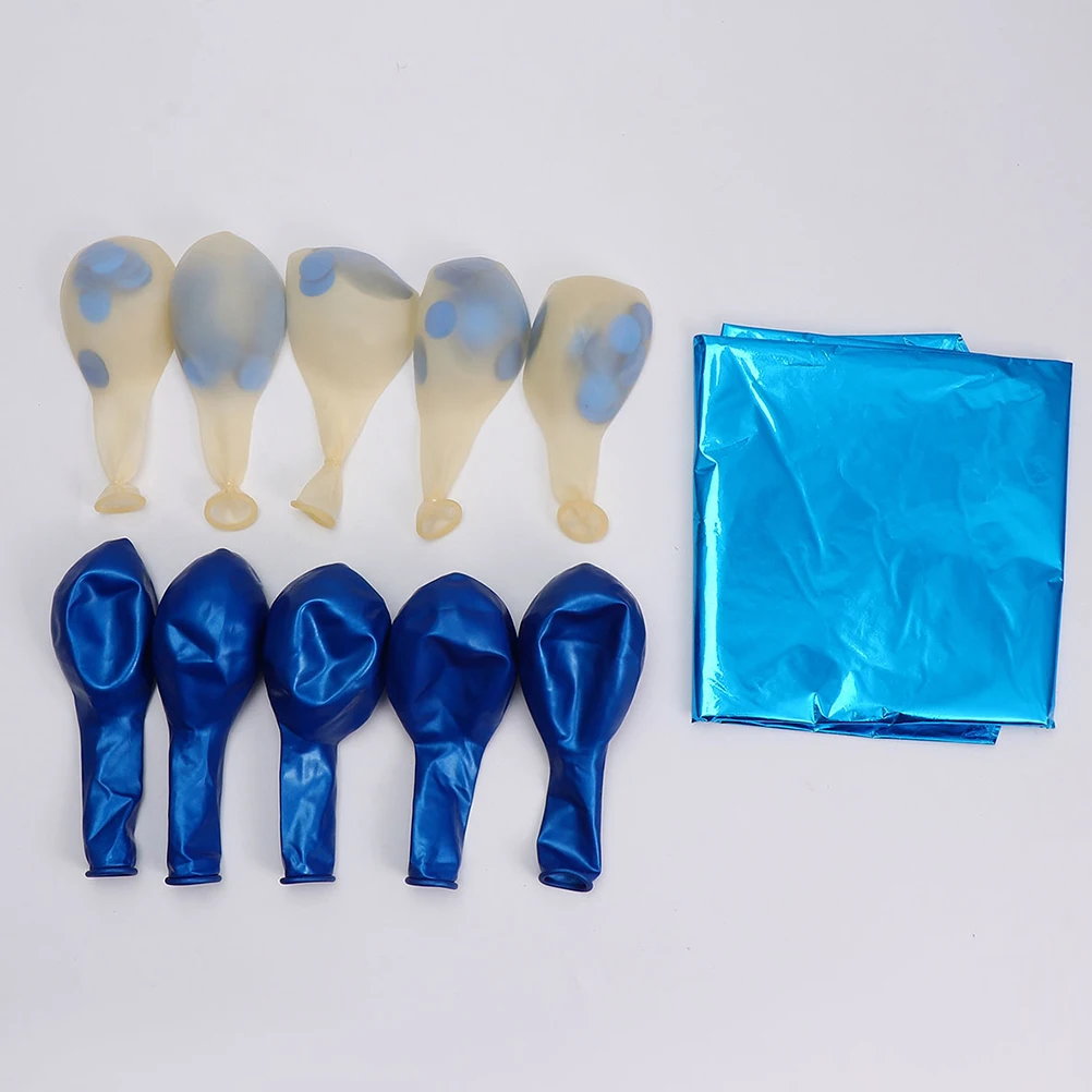 

Premium Latex Balloons Decorative Foil Blue Festive Emulsion Party Supplies Balloon Set Kids Bedroom Living Wall Outdoor Bright