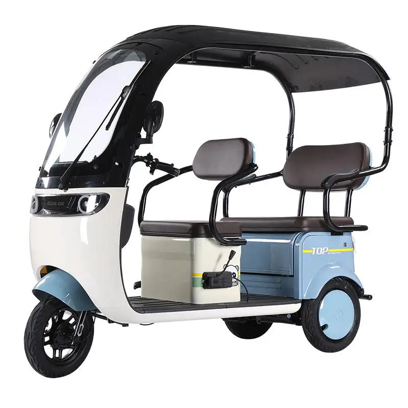

Adult household small scooter three-seat adjustable electric tricycle roof popular